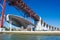 View of the Santo Amaro Dock on the bank of the river Tagus, Lisbon, Portugal