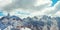 View of Santuario della Madonna del Lussari covered with snow in Tarvisio, Friuli Venezia Giulia, Northern Italy