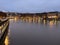 View of Saona river in Lyon, winter, France