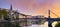 View of Saone river in the morning light, Lyon