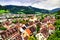 View of Sargans town in the Swiss Alps