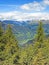 View from the Sarntal Alps to the landscape of Passeier valley