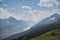 A view of Saskatchewan Glacier.   Columbia Icefield Area AB Canada