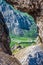 View from Sass Pordoi peak in Dolomiti