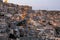 View of the Sassi di Matera a historic district in the city of Matera
