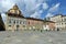 View of Savoy Royal Palace and Castle square Turin Italy