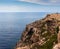 View of the scenic cliff coast of Lampedusa