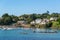 View of the scenic port of Port Manech in FinistÃ¨re, Brittany France