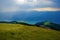 View from Schafberg mountain to Lake Wolfgangsee.