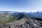 View from Schilthorn towards Lake Thun and Lake Brienz, Switzerland