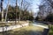 View of Schwabinger Bach at the Englischer Garten in Munich