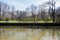 View of Schwabinger Bach at the Englischer Garten in Munich