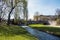 View of Schwabinger Bach at the Englischer Garten in Munich