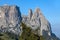 View of Sciliar mountain in the Dolomites, South Tyrol, Italy