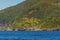 A view from the sea along the Cinque Terre coastline towards Vernazza