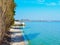 View of the Sea of Azov from the embankment in the city of Taganrog