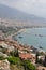 View of the sea bay and ships and the city