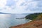 View of Sea, Distant Islands, and Cloudy Sky from top of Hill - Chidiya Tapu, Port Blair, Andaman Nicobar islands, India