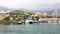 View from the sea on the embankment in Yalta