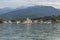 View from the sea of the historic colonial architecture center and the well preserved Atlantic Forest of Paraty, Brazil.