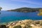 View of the sea and mountains in cunda island,Turkey