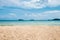 View of the sea natural empty sand beach background