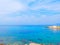 View of the sea and a part of the coast in Alghero. Sardinia, Italy.