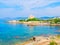 View of the sea and a part of the coast in Alghero. Sardinia, Italy.