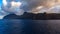 View from the sea of St. Helena island in the Atlantic Ocean