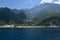 View from the sea to the Mount Athos, Holy Mountain, Halkidiki, Greece