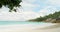 View sea waves break on island tropical beach. Sea waves on the beautiful island Seychelles
