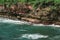 View of the seascape on the edge of the cliffs of Ngitun Beach, Gunungkidul, Yogyakarta