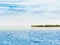 View of the seascape, Maldives, Indian Ocean. Copy space for tex