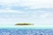 View of the seascape, Maldives, Indian Ocean. Copy space for tex