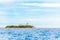 View of the seascape, Maldives, Indian Ocean. Copy space for tex