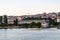 view of seaside in Istanbul city in spring evening