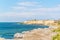 View of seaside of the sicilian city Marsala, Italy