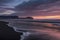 View of Seastacks in Vik, Icleand the most famous black sand beach