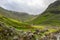 View Seathwaite valley towards Seathwaite fell in Cumbria