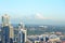 View of Seattle skyline and Mt. Rainier