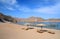 View on a secluded beach and the Gulf of Aqaba