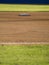 View of the second base of a baseball field