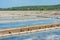 View of the Secovje Saltpans Nature Park in Slovenia