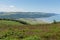 View from Selworthy Beacon to Porlock Bay Somerset England UK near Exmoor and west of Minehead