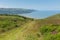 View from Selworthy Beacon to Porlock Bay Somerset England UK near Exmoor and west of Minehead