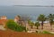 View of Senegal city from the Atlantic Ocean, Goree Island