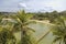 View of Sentosa Palawan Beach from Palawan Island. People resti