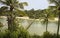 View of Sentosa Palawan Beach from Palawan Island. People resti