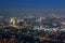 View of Seoul from above at dusk