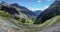 View of serpentine road of Stelvio Pass, Bormio side